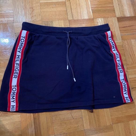 Dark Blue Coton Mini Skirt - Casual - Sporty - Picture 5 of 6